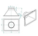 160x120mm Trichter Lufteinlass Belüftung Motorsport Universal verschiedene Durchmesser Schlauchanschluss - MD-TrackPerformance